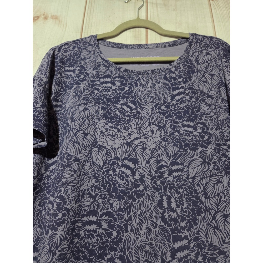 Life is Good Crusher Lite T-Shirt Womens XXL Purple Sunflower Floral Cotton Tee - Picture 3 of 7